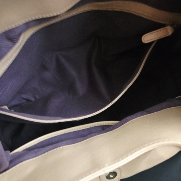 Authentic BVLGARI Chandra Ring Logo Nude Leather Sloutch Hobo‎ Tote Shoulder Bag - Picture 13 of 16